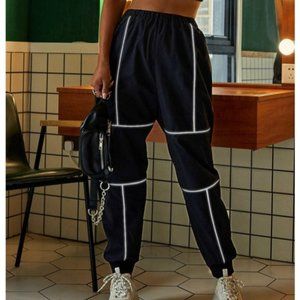 NWT: Shein Contrast Reflective Piping Sweatpants